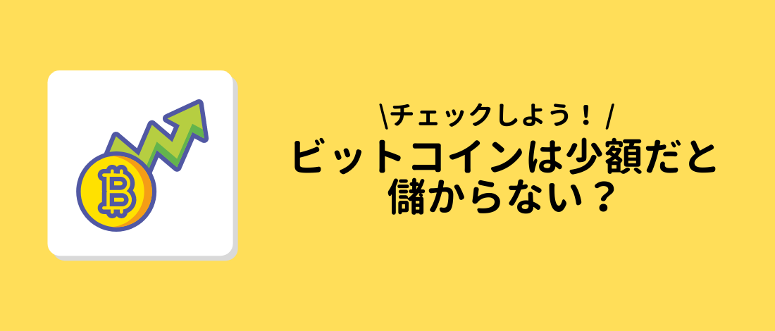 ビットコインは少額