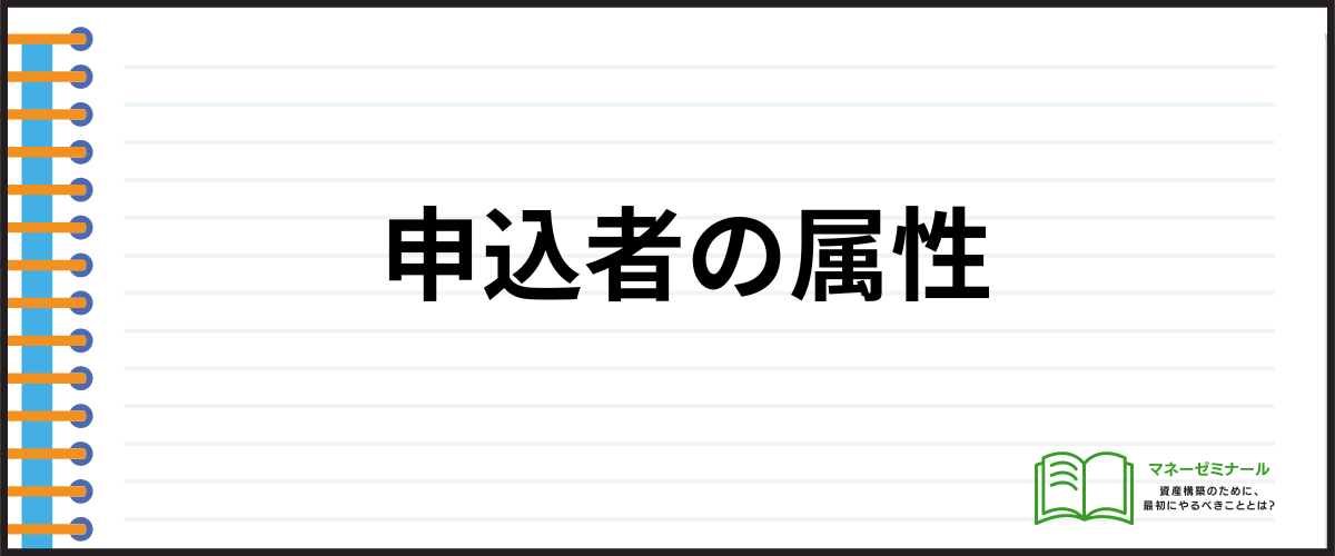 申込者の属性